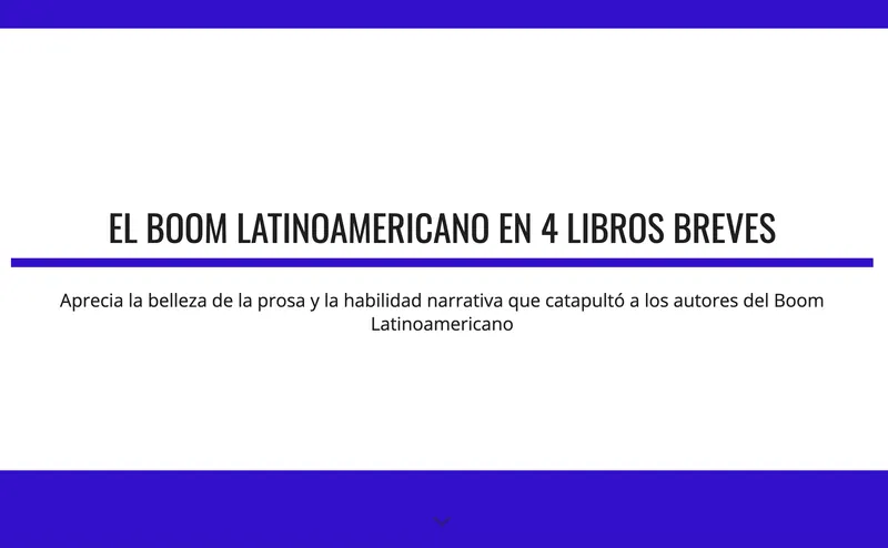 Curso El Boom latinoamericano en 4 libros breves