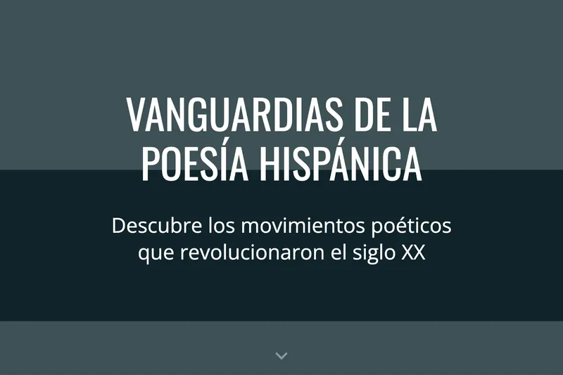 Curso Vanguardias de la poesía hispánica