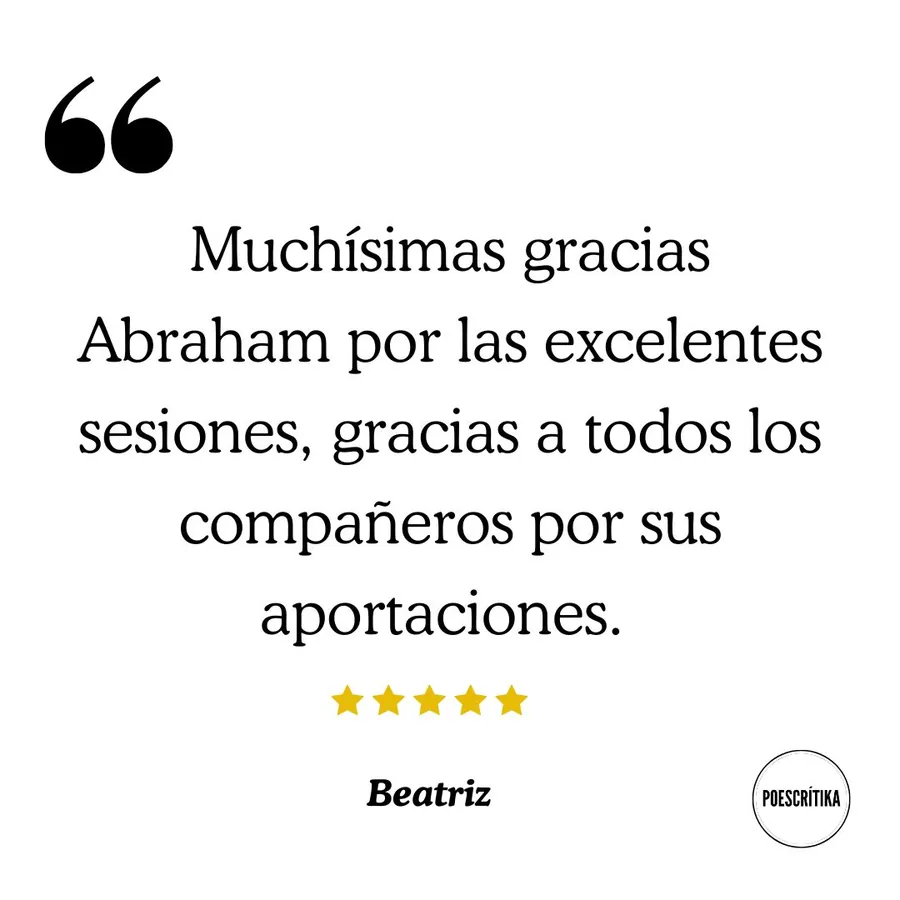 Testimonio de un lector del curso sobre Gabriel García Márquez en Poescrítika