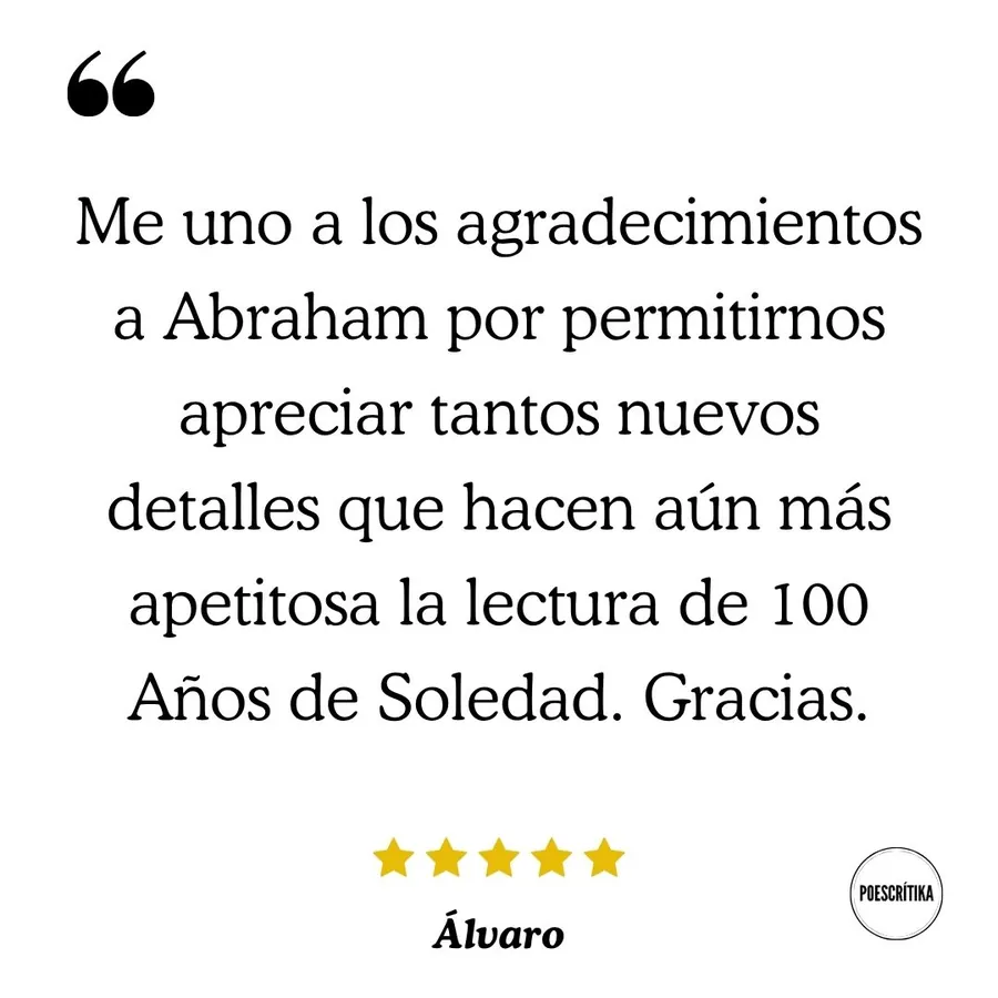 Testimonio de un lector del curso sobre Gabriel García Márquez en Poescrítika