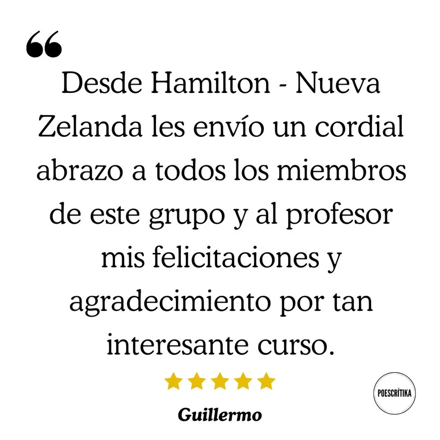 Testimonio de un lector del curso sobre Gabriel García Márquez en Poescrítika